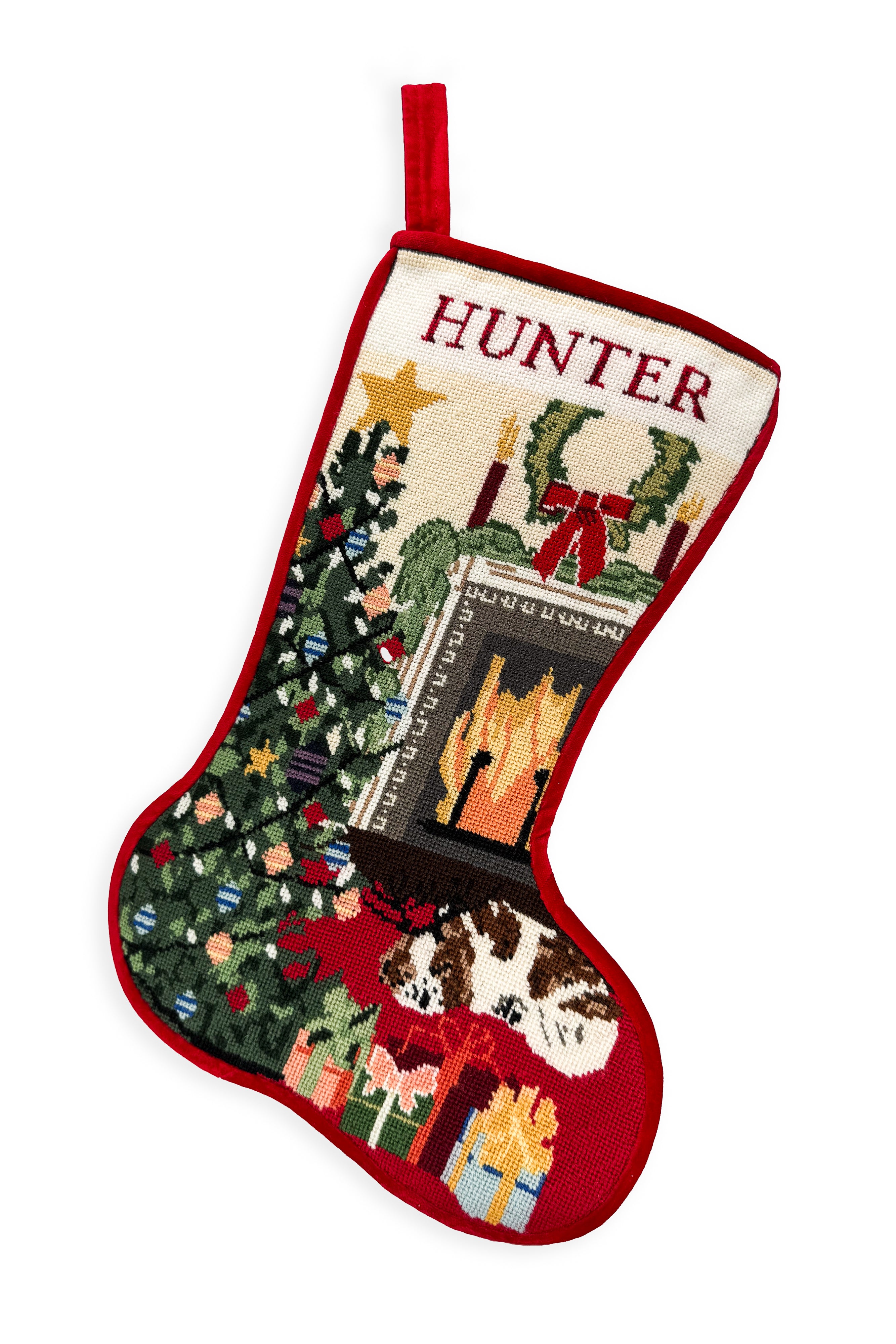 Cozy Hearth Stitched Stocking