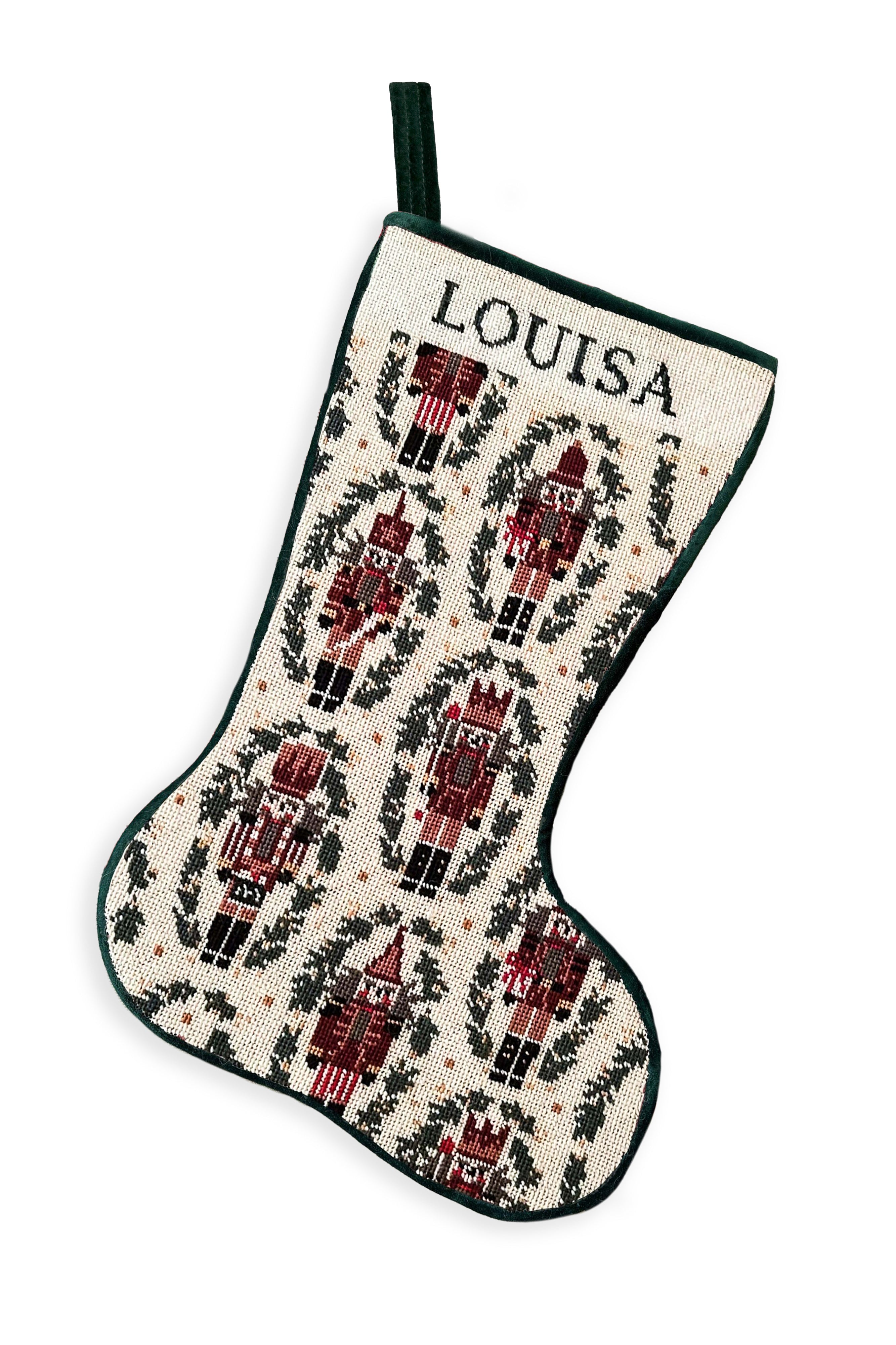 Nutcrackers Stitched Stocking