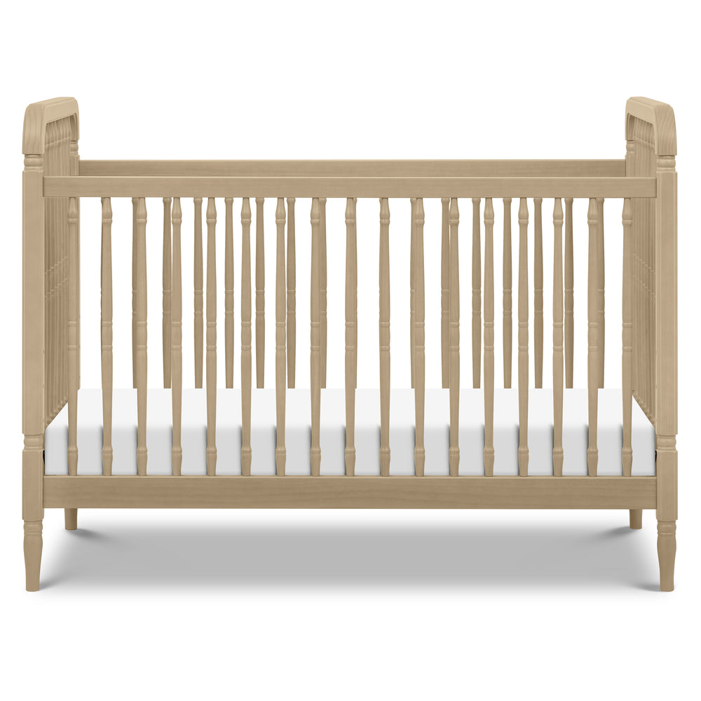 Liberty 3-in-1 Convertible Spindle Crib with Toddler Bed Conversion Kit in Washed Pine