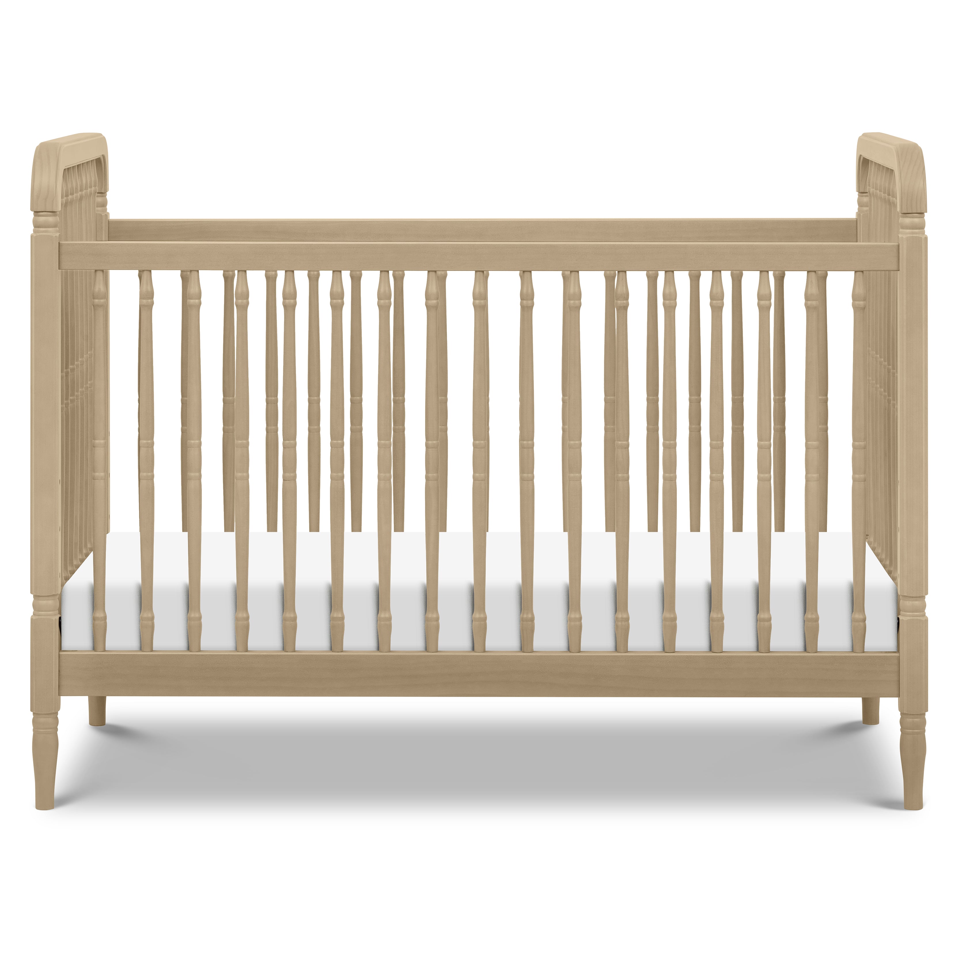 Liberty 3-in-1 Convertible Spindle Crib with Toddler Bed Conversion Kit in Washed Pine