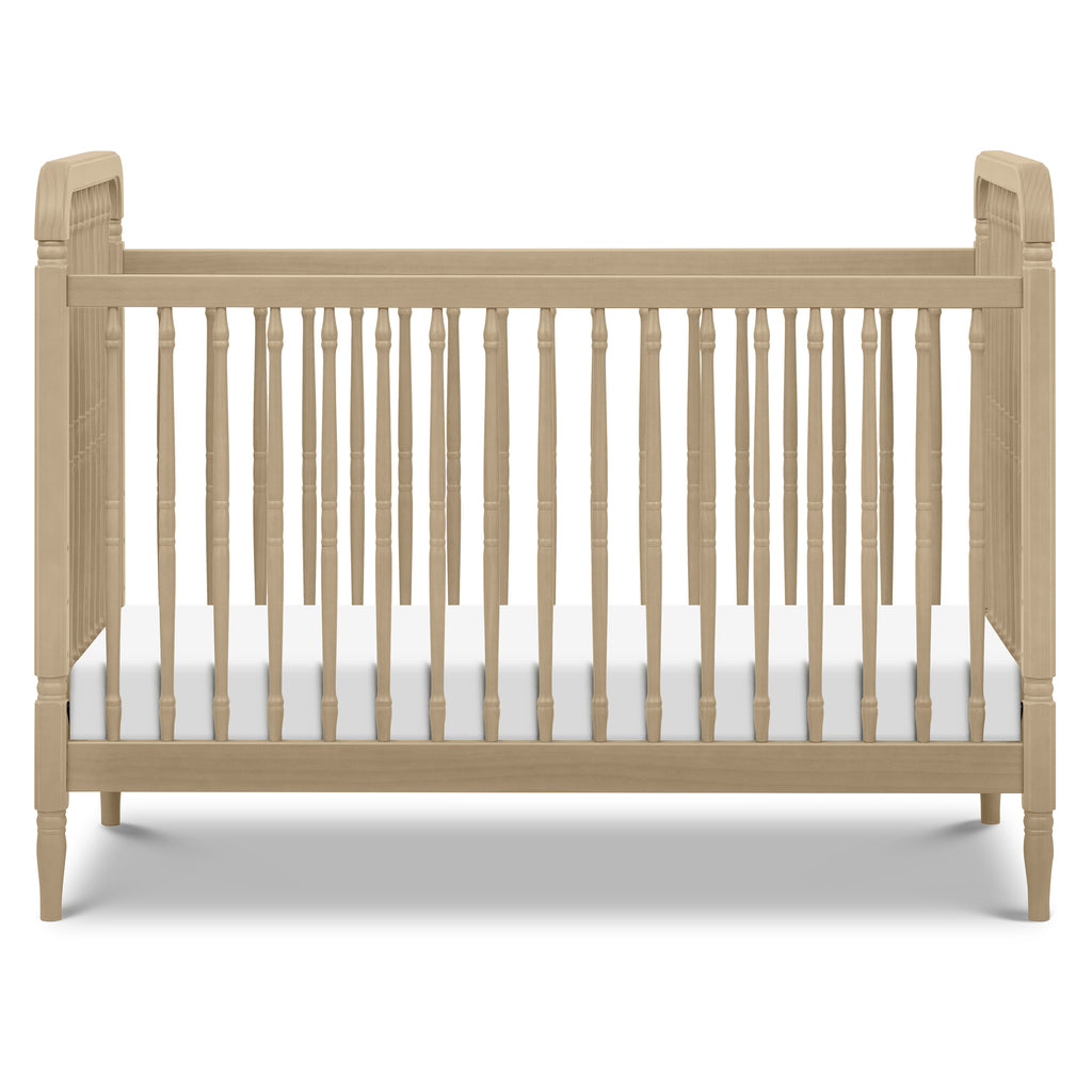Liberty 3-in-1 Convertible Spindle Crib with Toddler Bed Conversion Kit in Washed Pine