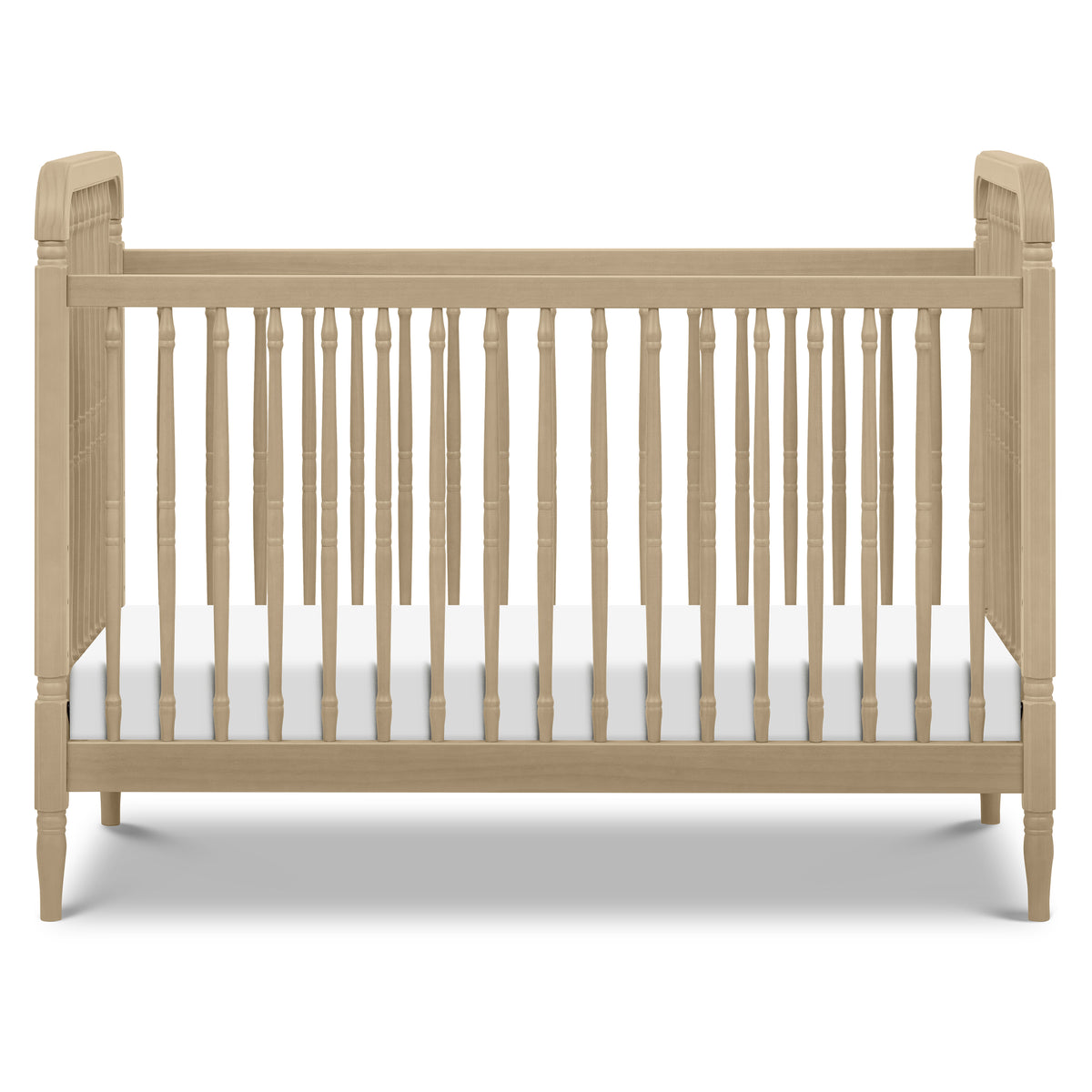 Liberty 3-in-1 Convertible Spindle Crib with Toddler Bed Conversion Kit in Washed Pine