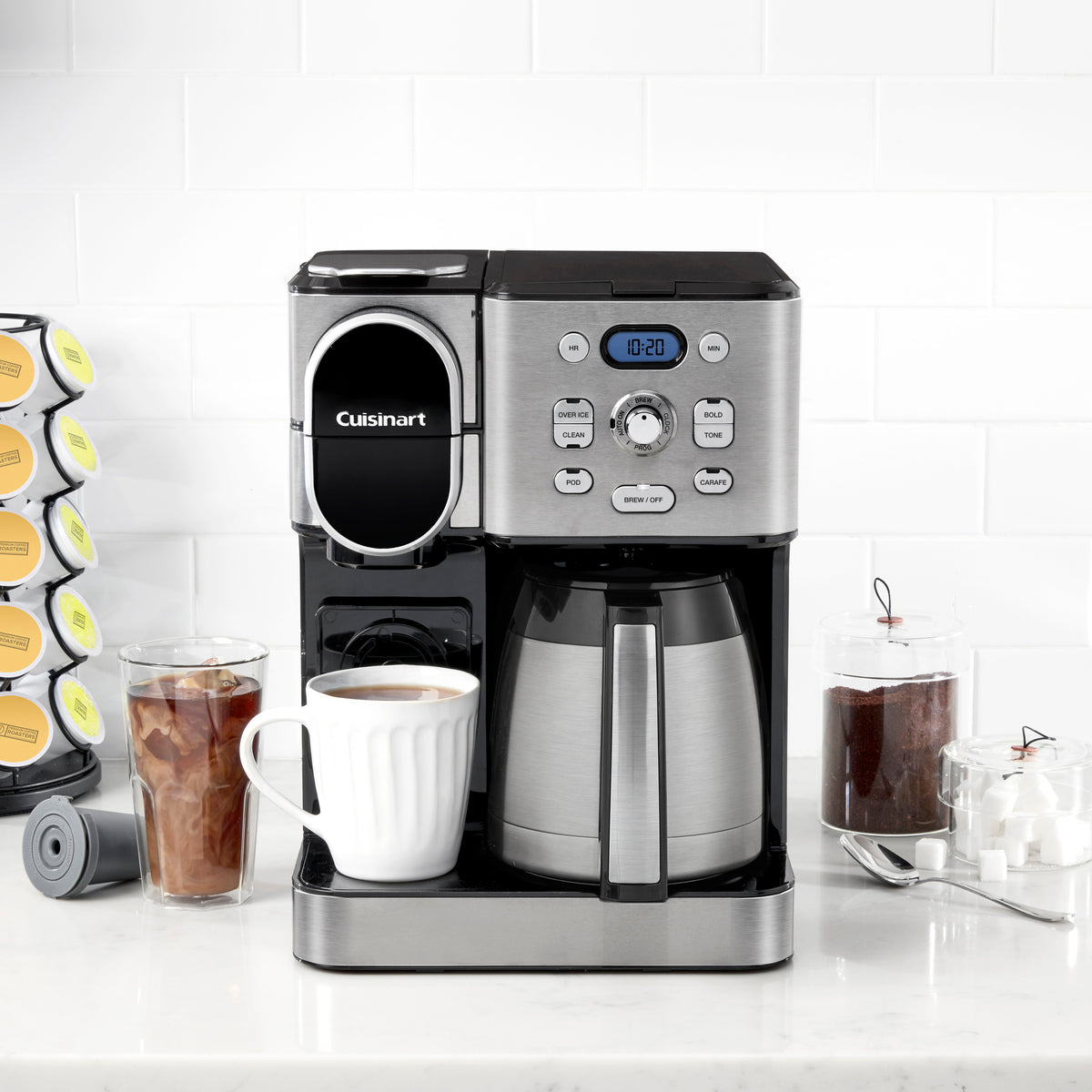 10-Cup Carafe/Single Serve/Over Ice Thermal Carafe Coffeemaker