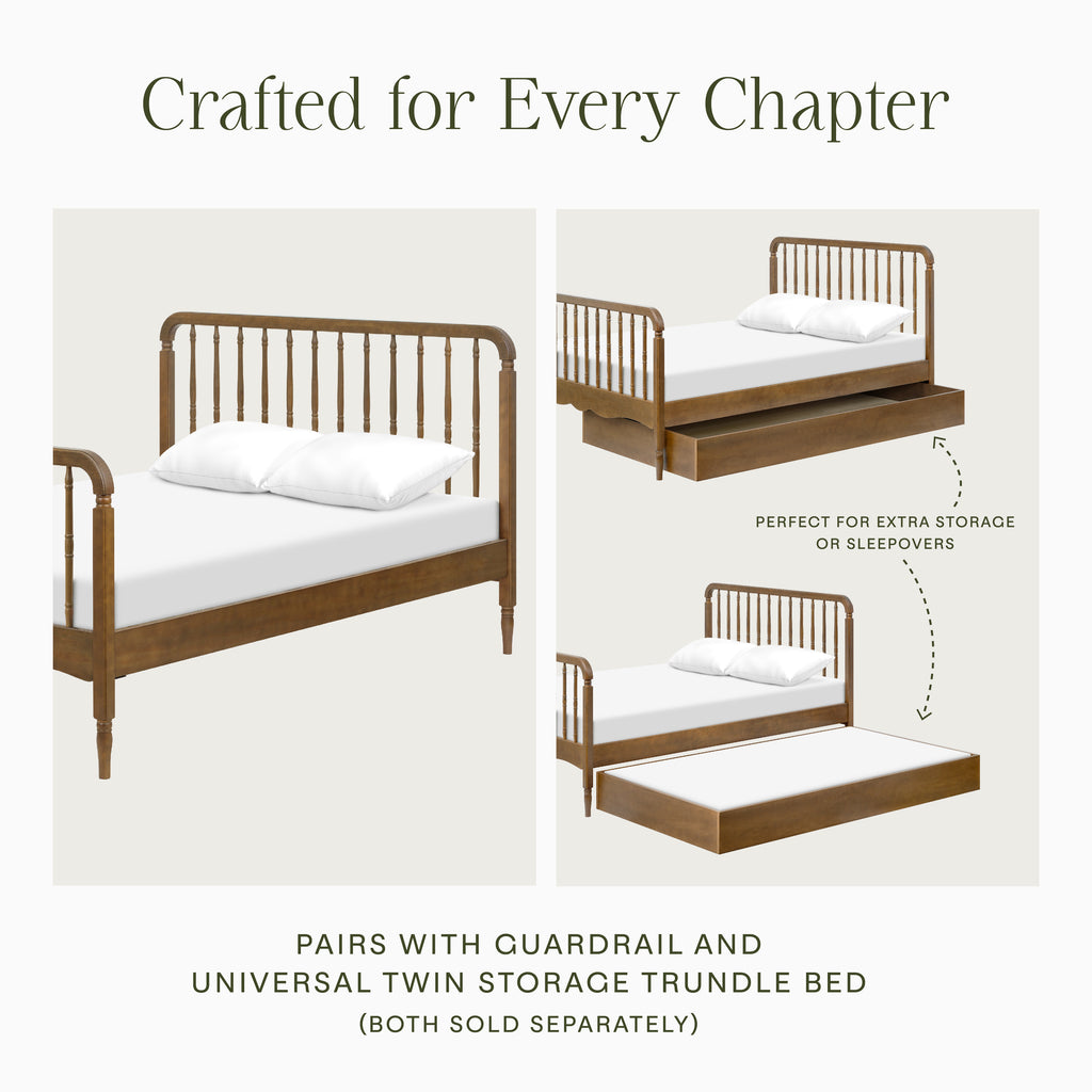 Liberty Spindle Full Bed in Natural Walnut