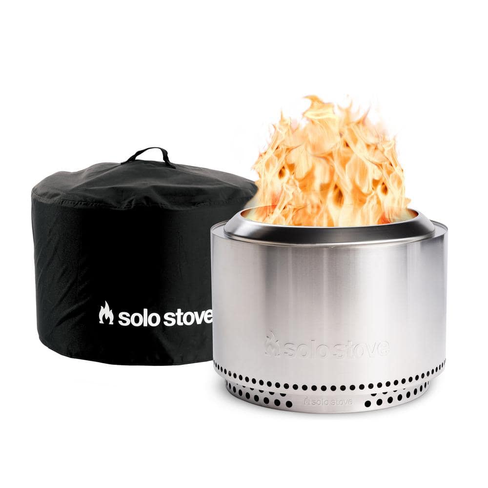 Yukon, Stand & Shelter 2.0 27 in. x 27 in. x 19.8 in. Outdoor Stainless Steel Wood Burning Fire Pit