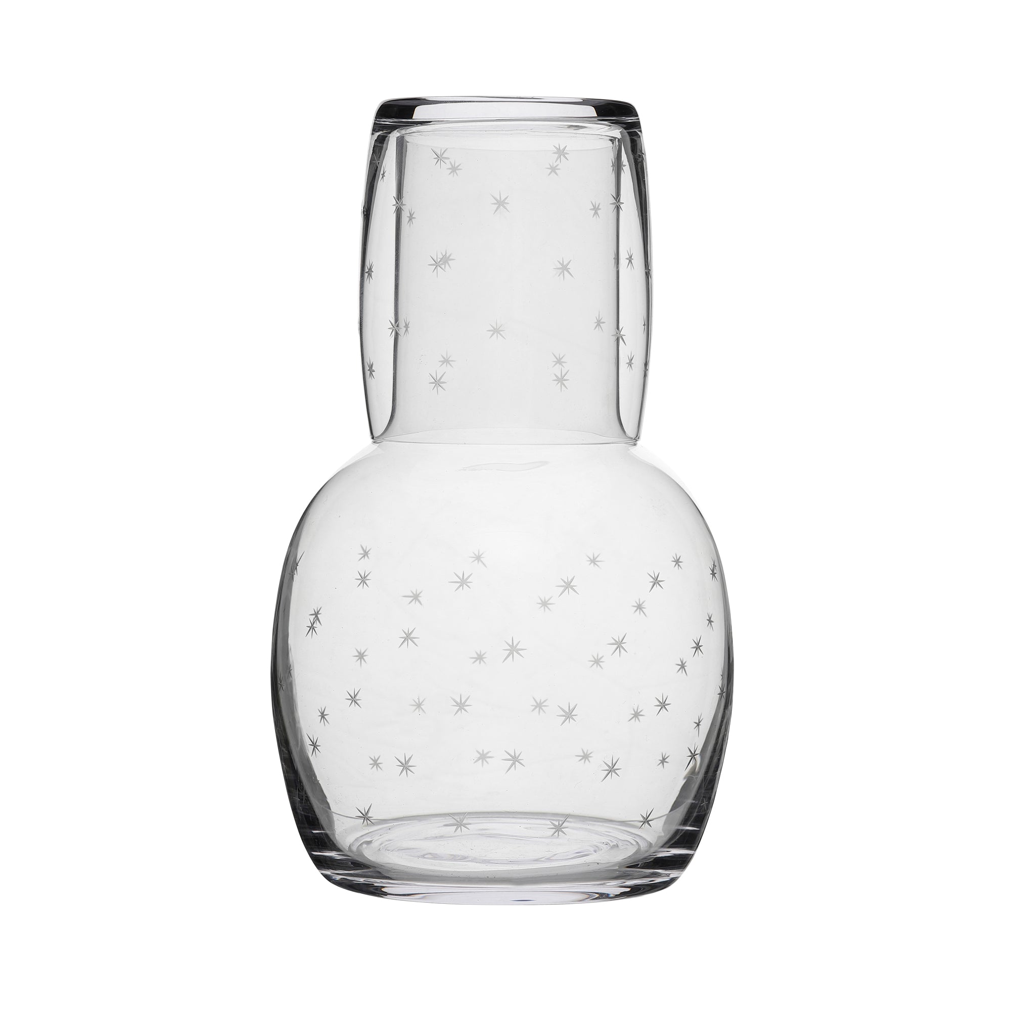 Crystal Carafe Set with Stars Design