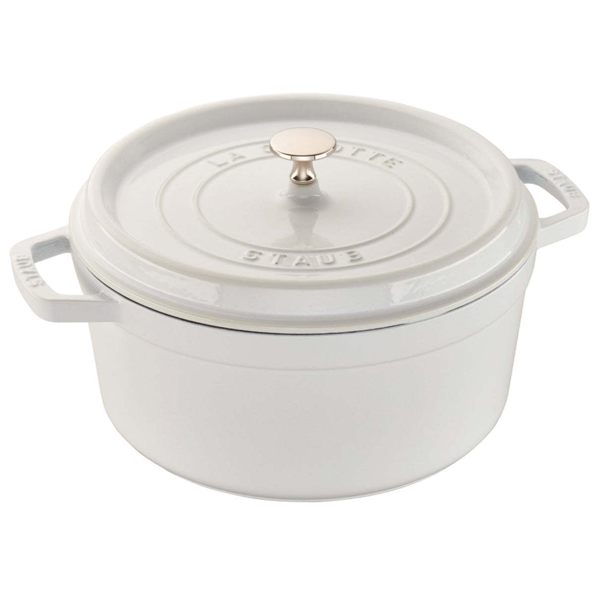 Cast Iron Round Cocotte Dutch Oven, 5.5-quart in White