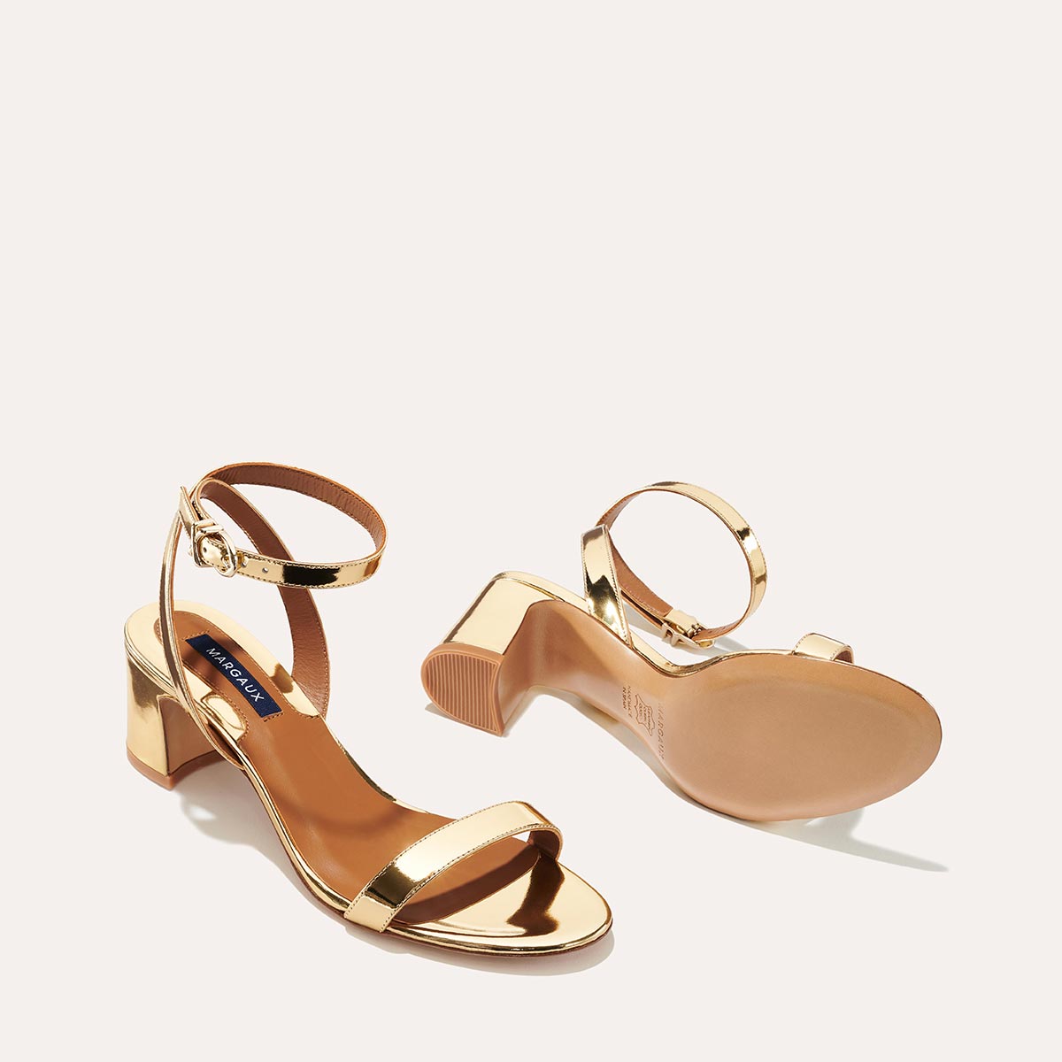 The Stella Sandal in Gold Mirror