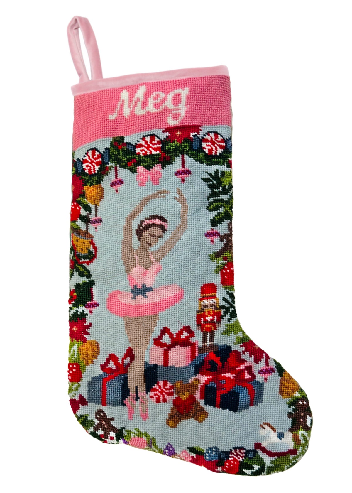 Stephanie Fishwick for Over The Moon Needlepoint Ballerina Stocking