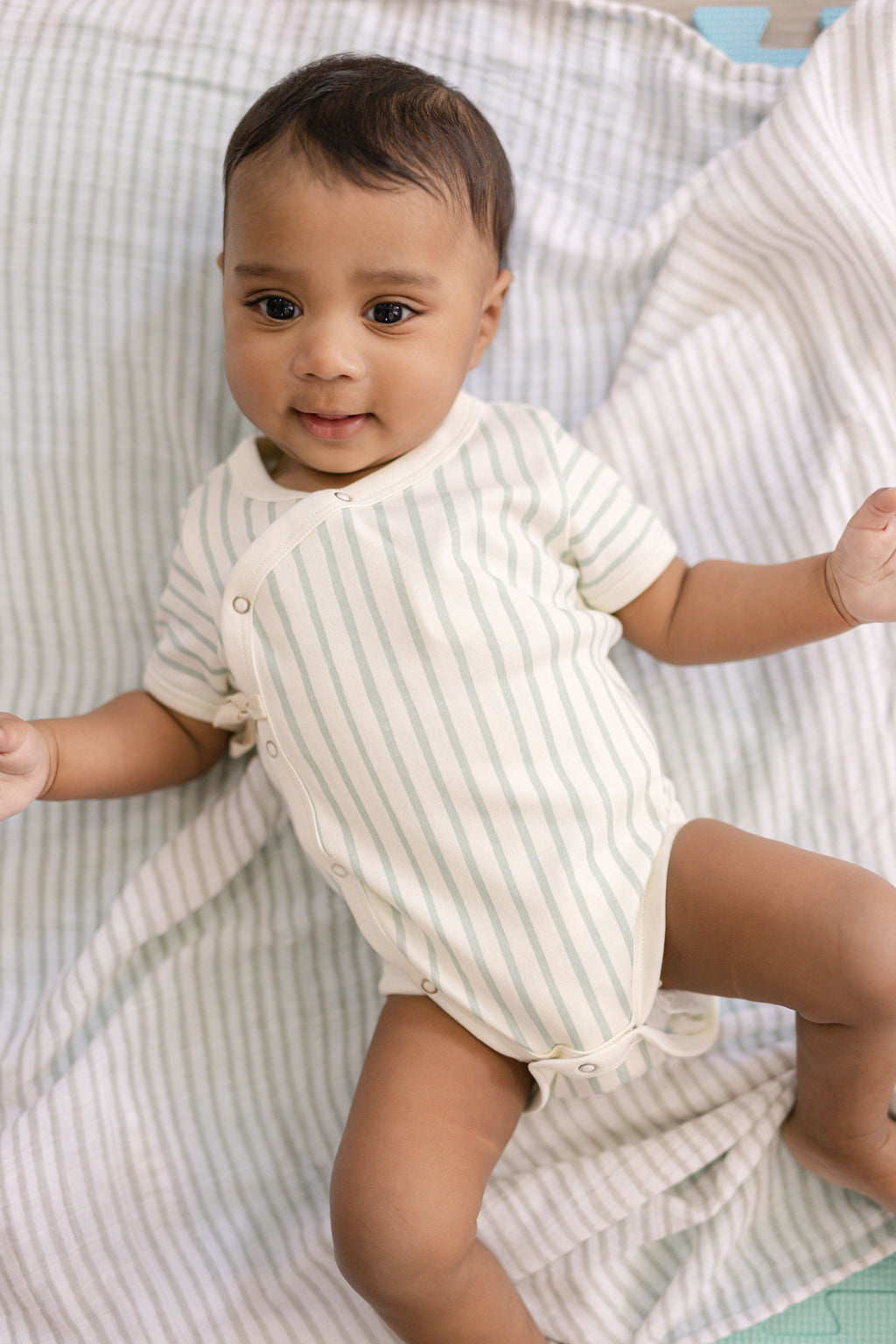 Striped Swaddle in Stripes Away Petal