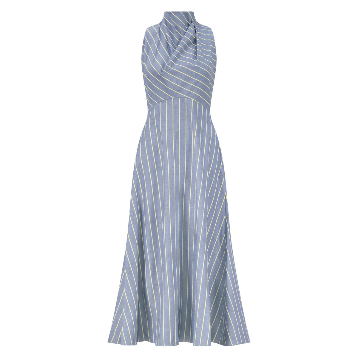 striped-heathered-cotton-draped-halter-dress-in-bluebell