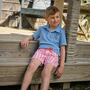 Boys Regatta Red Paisley Boardie