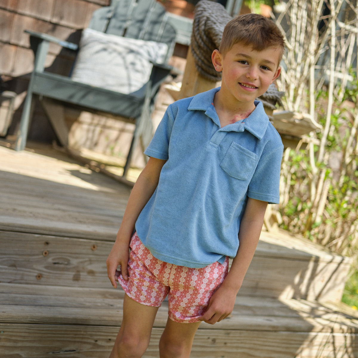 Boys Regatta Red Paisley Boardie