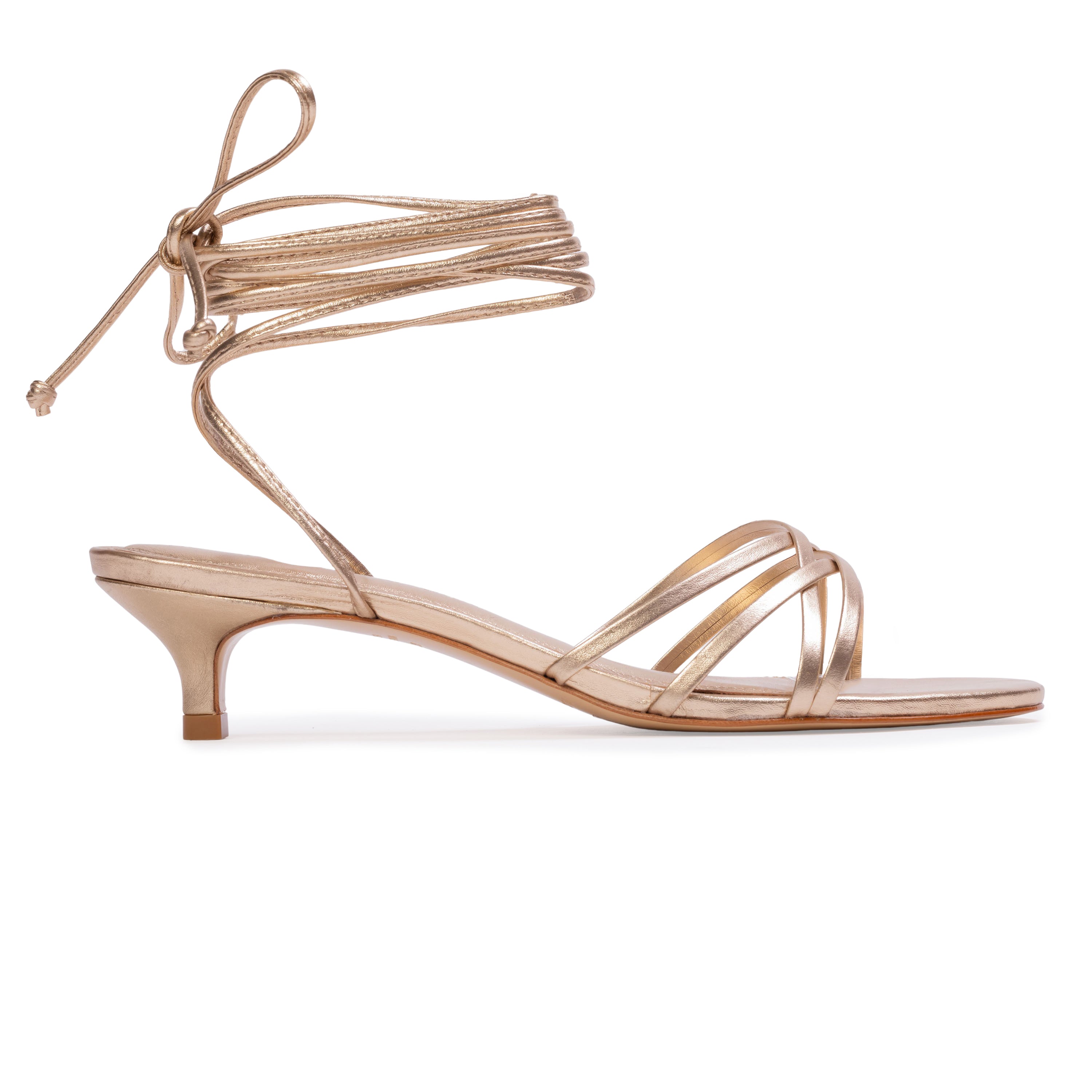 Suri 35 Sandal in Gold Metallic Leather