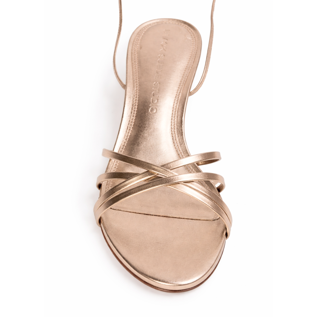 Suri 35 Sandal in Gold Metallic Leather