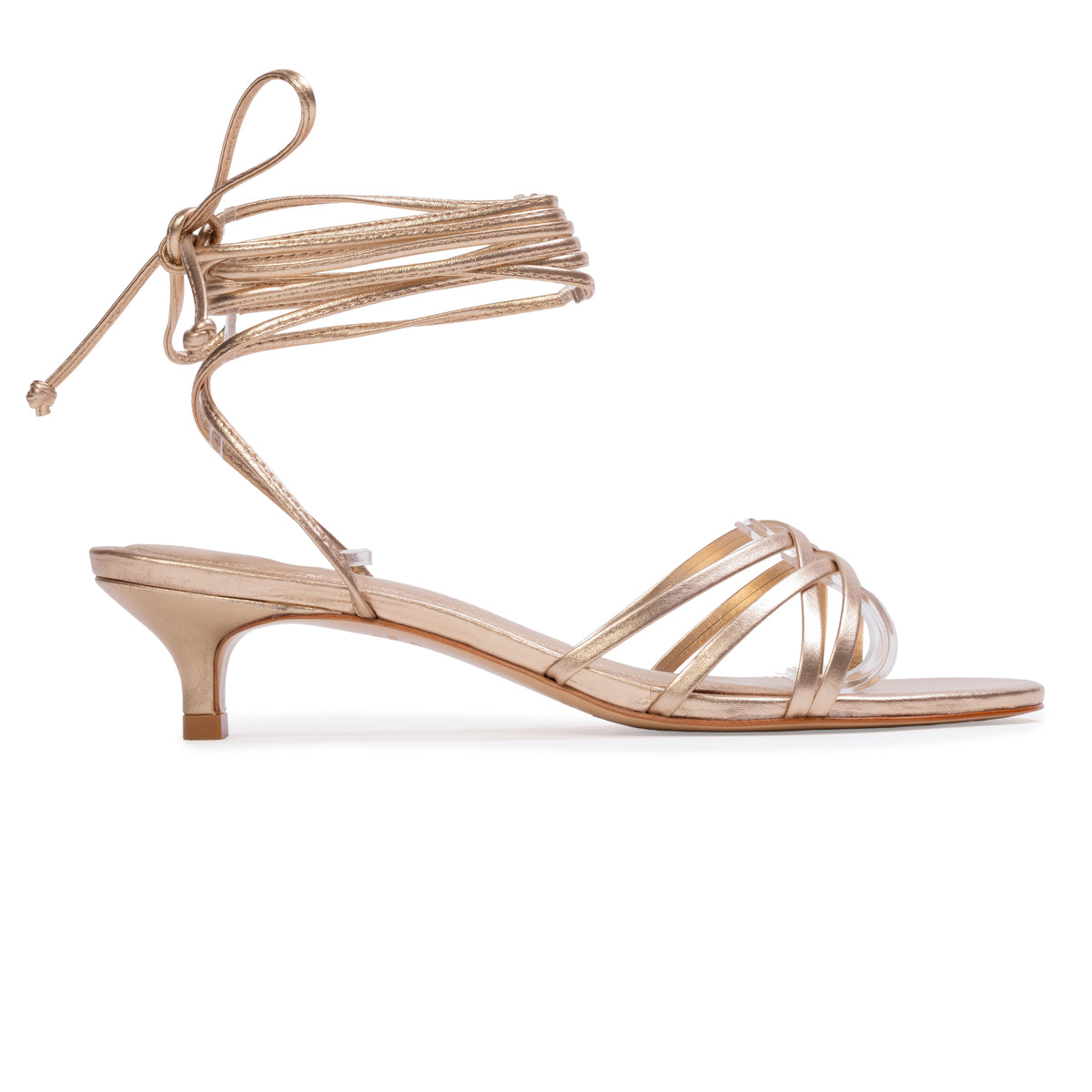 Suri 35 Sandal in Gold Metallic Leather
