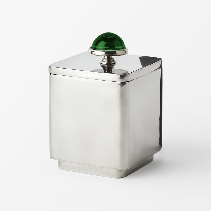 Box with Glass handle Green