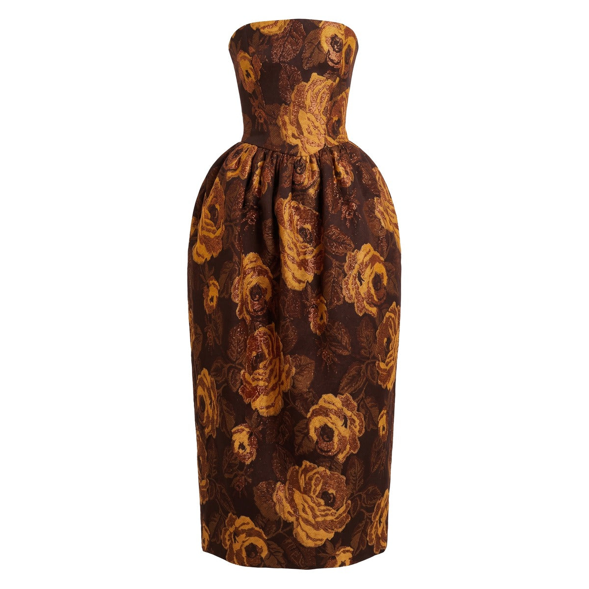 swan-dress-in-bronze-floral-brocade