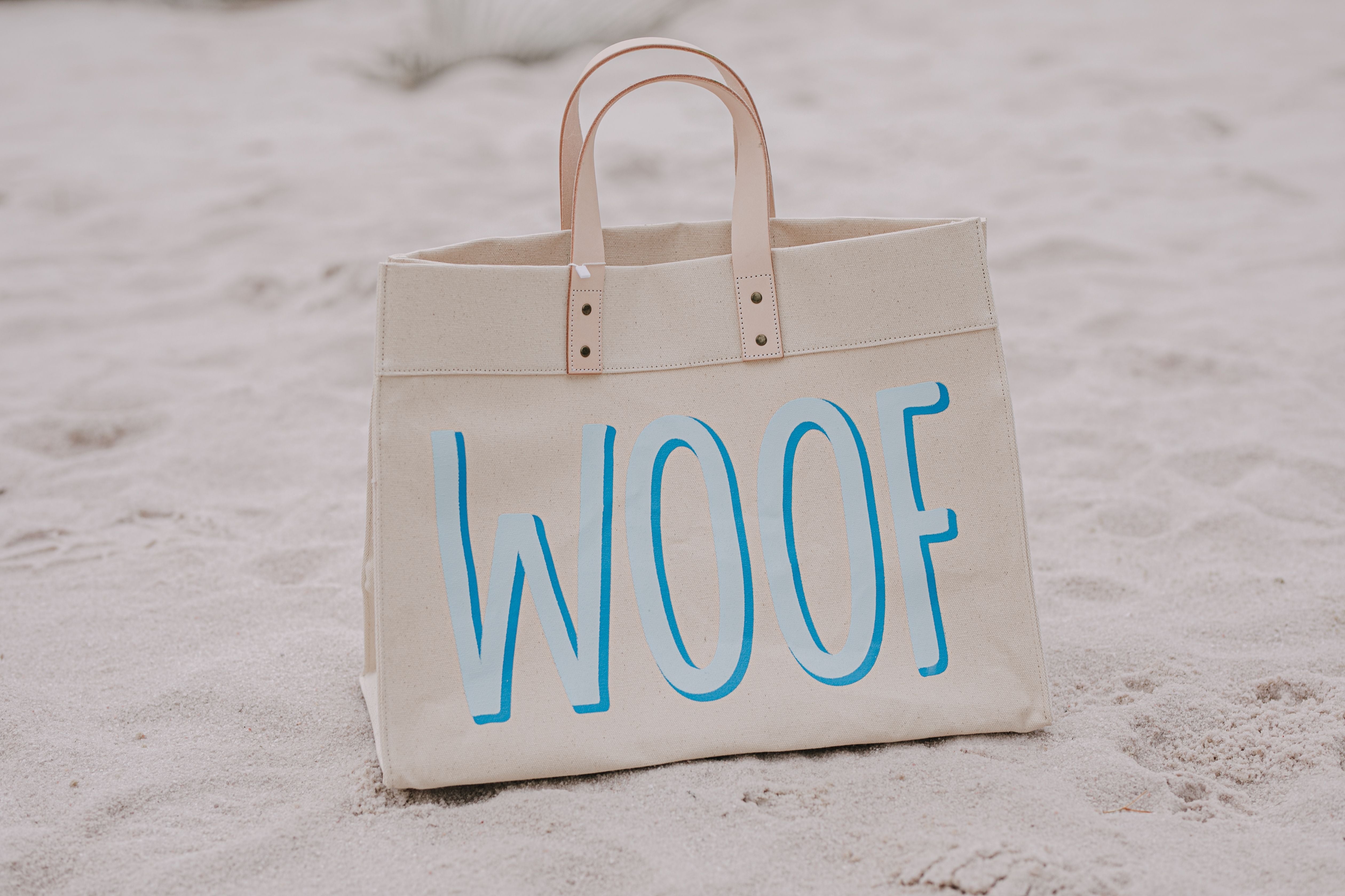 "Woof" Canvas Tote