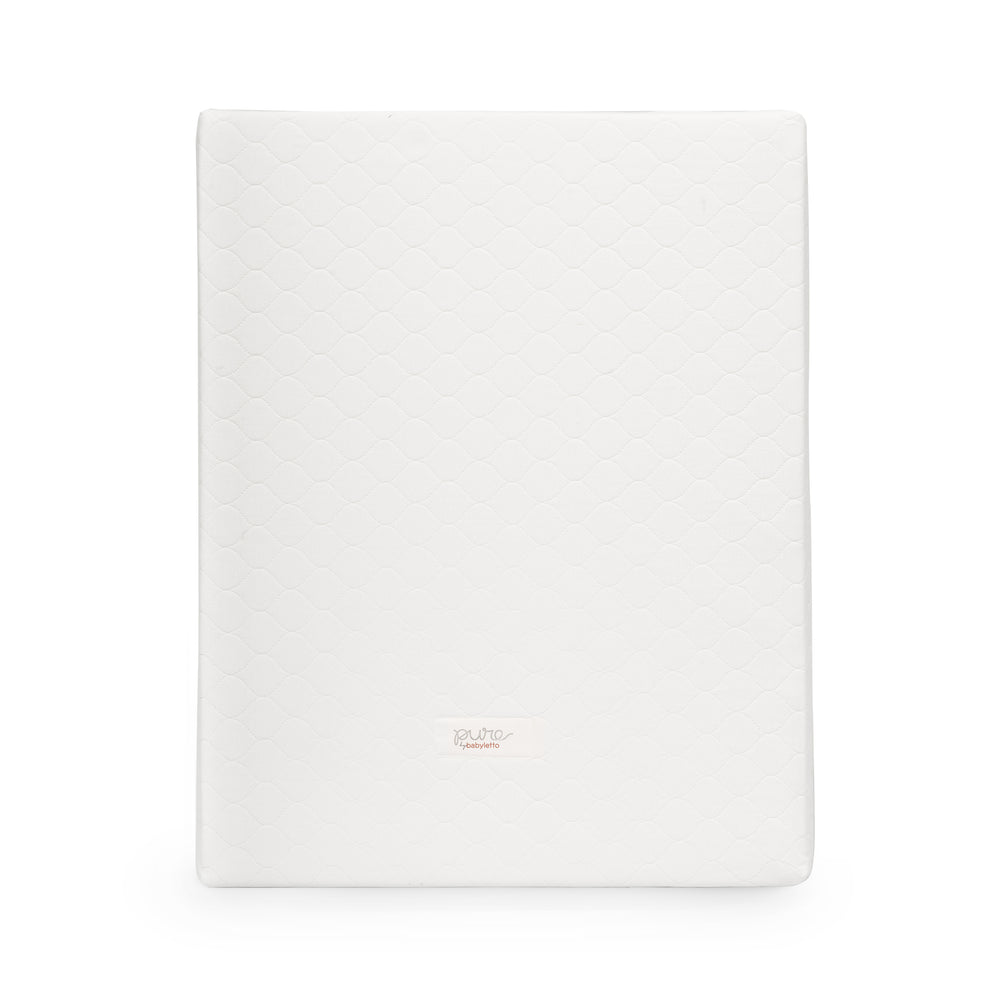 Pure Core Midi Crib Mattress w/ Hybrid Quilted Waterproof Cover (Lightweight) in White
