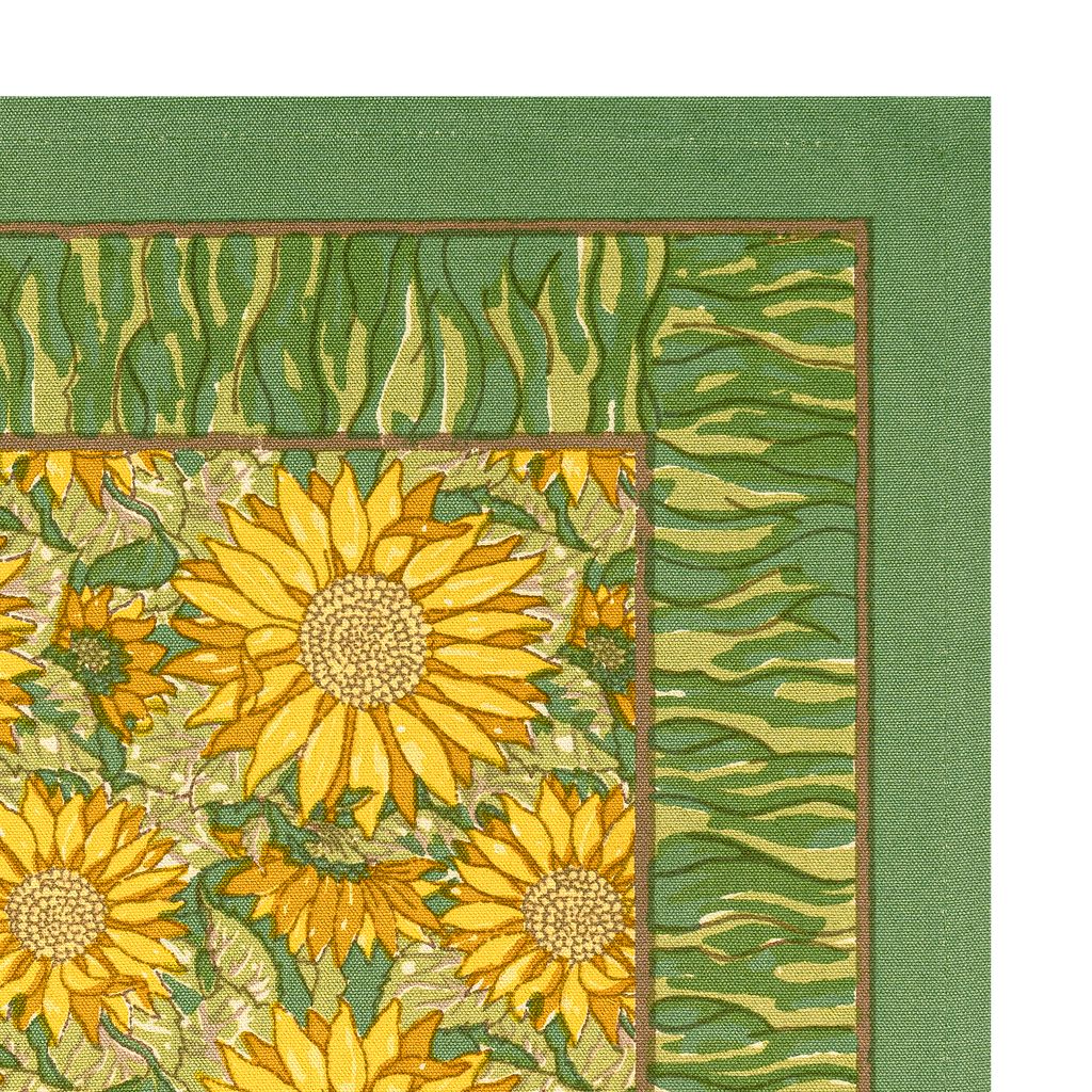 Sunflower Napkins in Yellow & Green, Set of 6