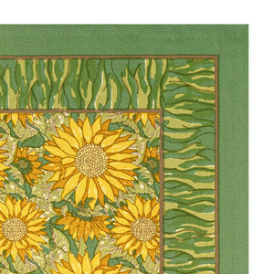 Sunflower Napkins in Yellow & Green, Set of 6