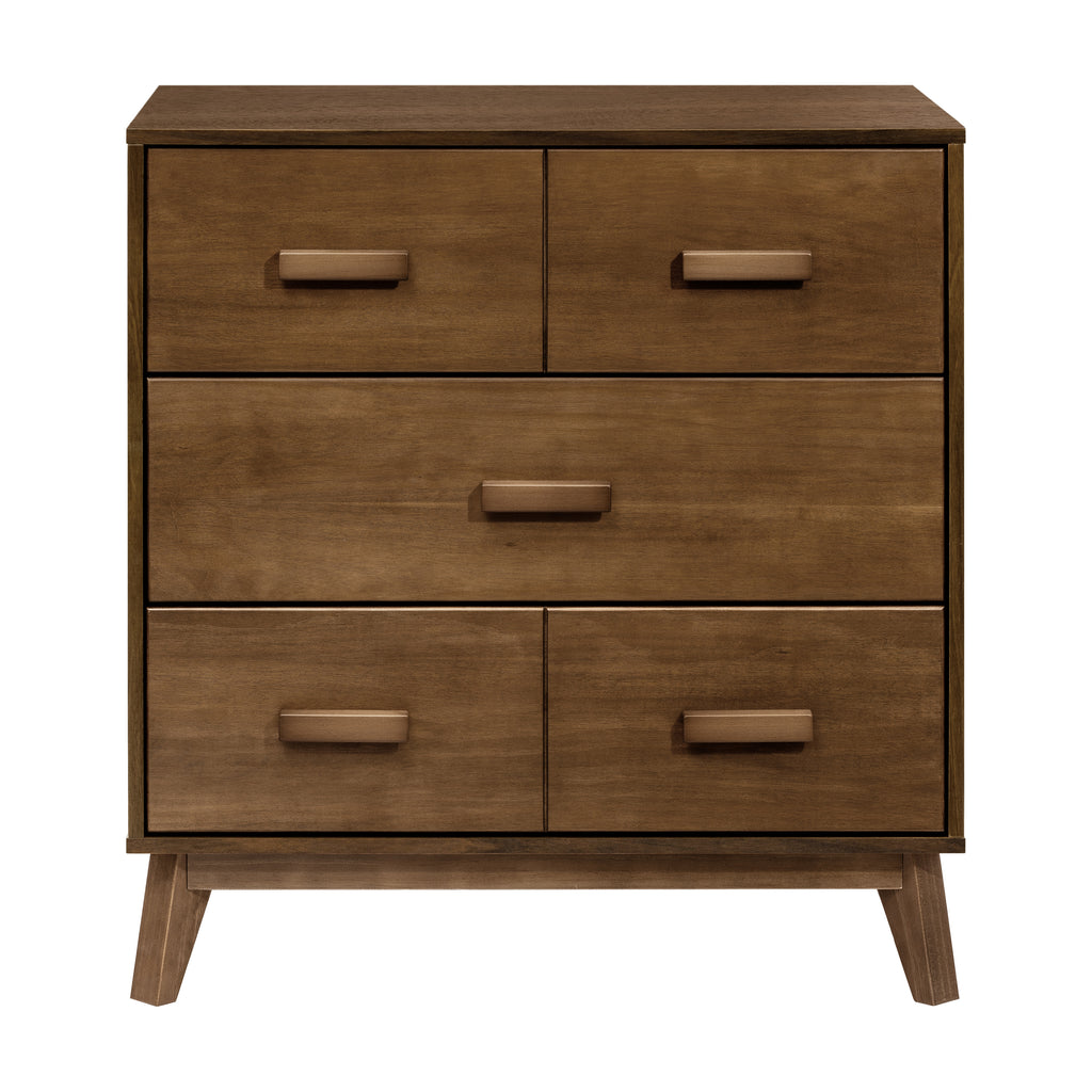 Scoot 3-Drawer Compact Changer Dresser with Removable Changing Tray (34") in Natural Walnut