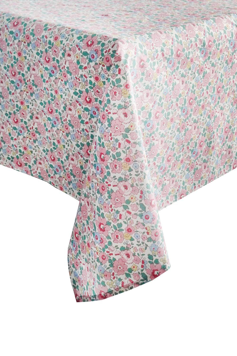 Coco & Wolf Tablecloth made with Liberty Fabric BETSY CANDY FLOSS