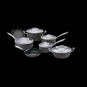 GreenGourmet® Hard Anodized 12-Piece Set in Black