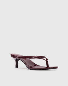 Tash 50 Mule in Bordeaux Patent Leather