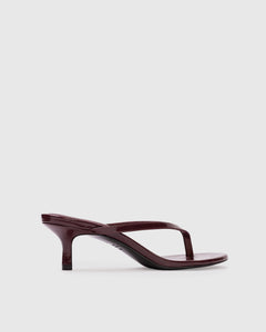 Tash 50 Mule in Bordeaux Patent Leather