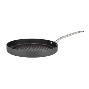 Chef's Classic® Nonstick Hard Anodized 12" Round Grill Pan in Black
