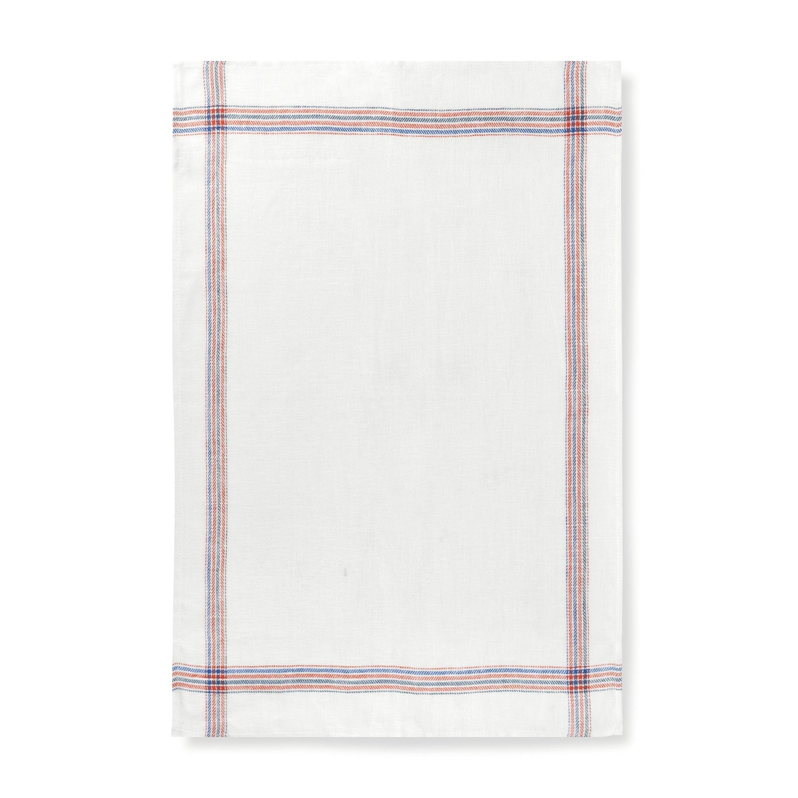Tea Towels Bundle of 3 French Border Red & Blue