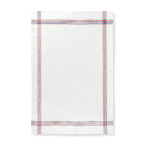 Tea Towels Bundle of 3 French Border Red & Blue