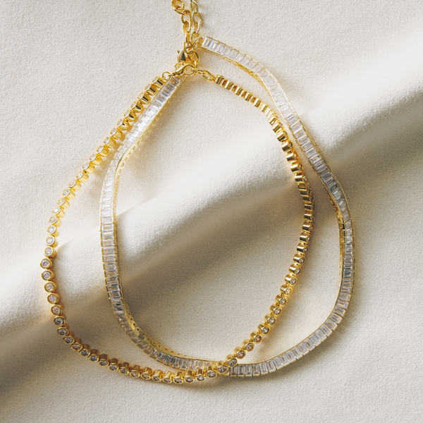 Baguette Tennis Necklace | Over The Moon