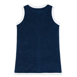 Girls Navy French Terry Dress