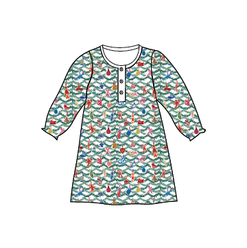 Oh Christmas Tree Girls Tess Lounge Dress