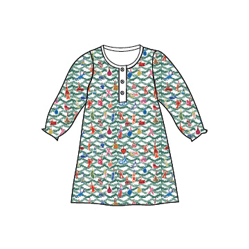 Oh Christmas Tree Girls Tess Lounge Dress