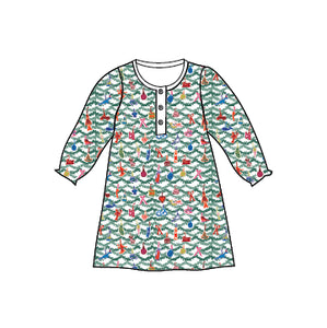 Oh Christmas Tree Girls Tess Lounge Dress