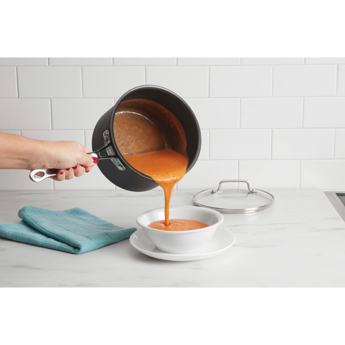 Chef's Classic® Nonstick Hard Anodized Cookware 13-Piece Set in Black