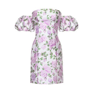 The Amanda Dress in Pink & Green