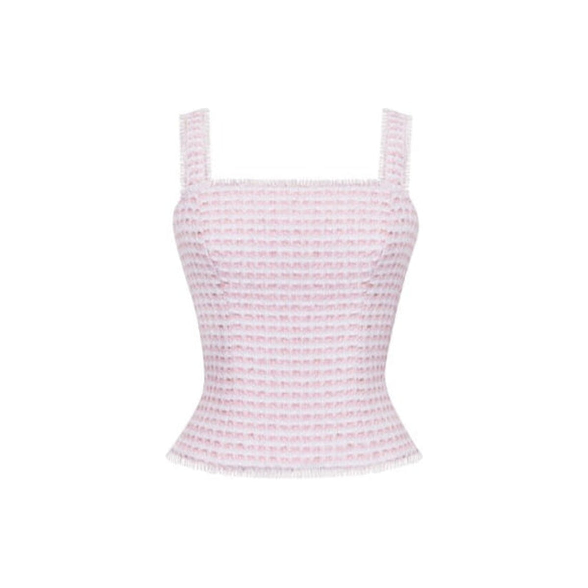 The Bailey Top in Pink & White