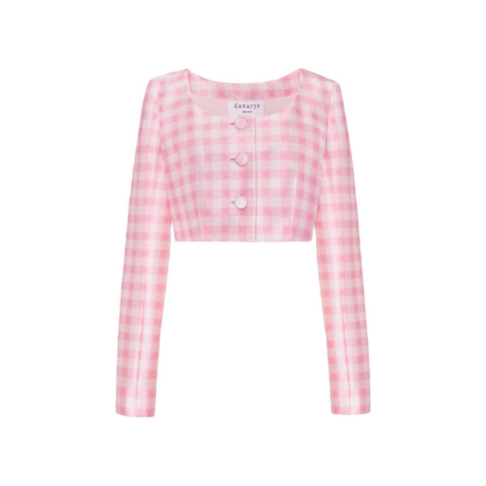 The Bea Jacket in Pink & White