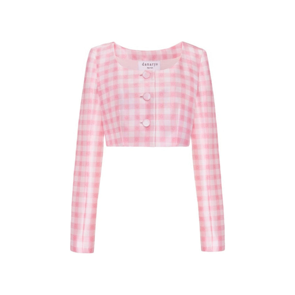 The Bea Jacket in Pink & White