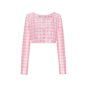 The Bea Jacket in Pink & White