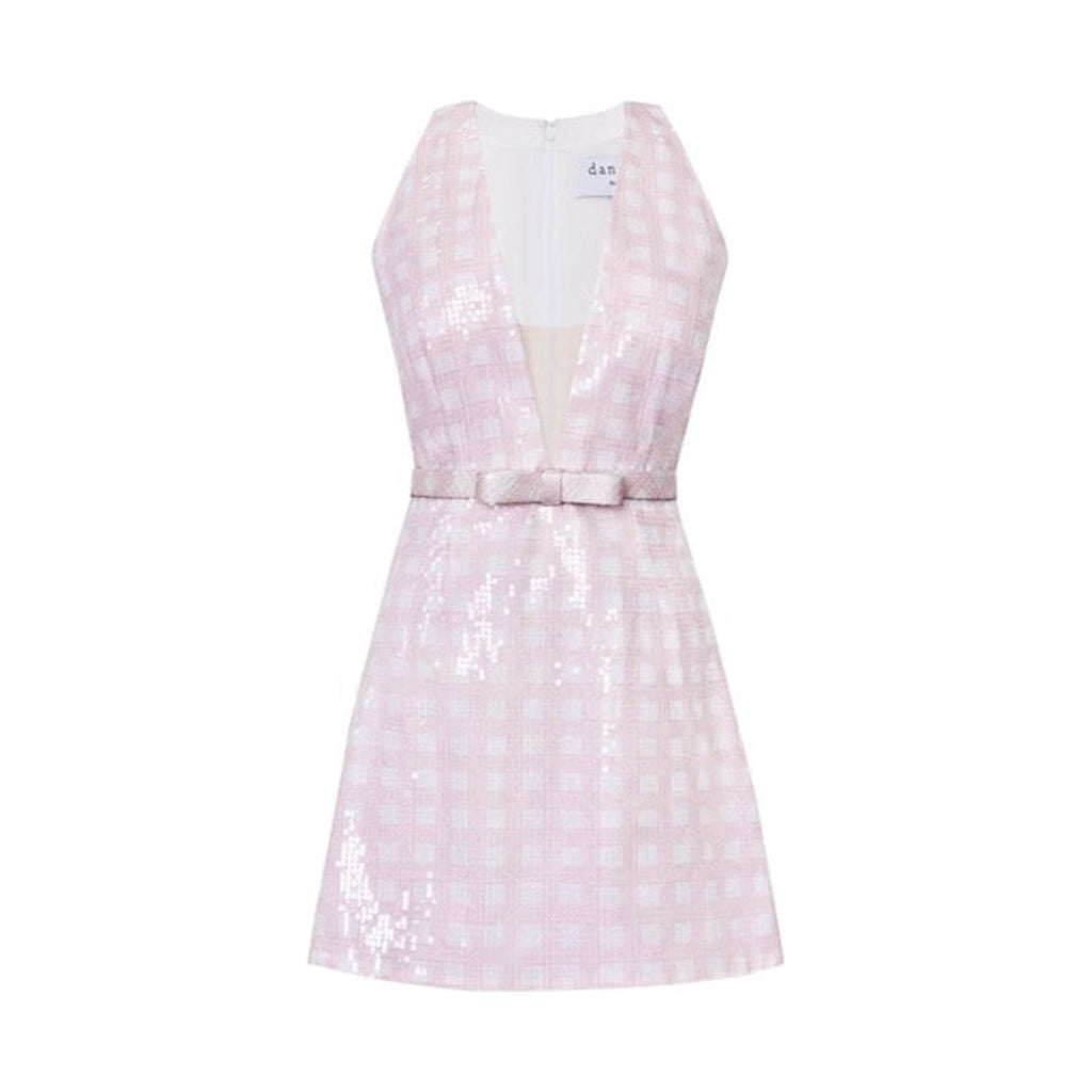The Claire Dress in Pink & White