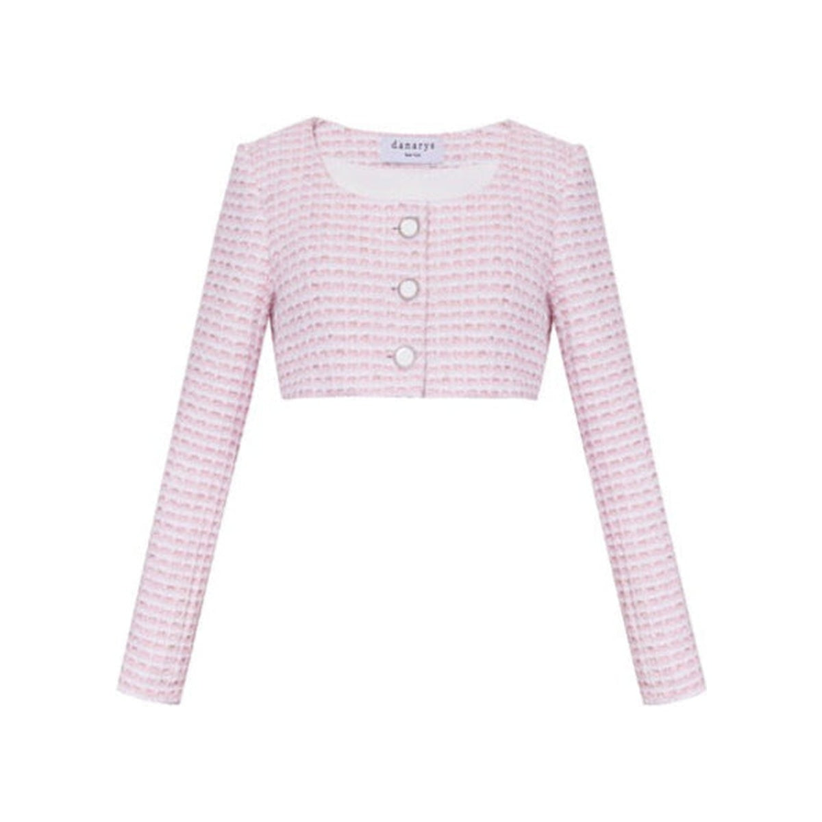 The Ellen Jacket in Pink & White