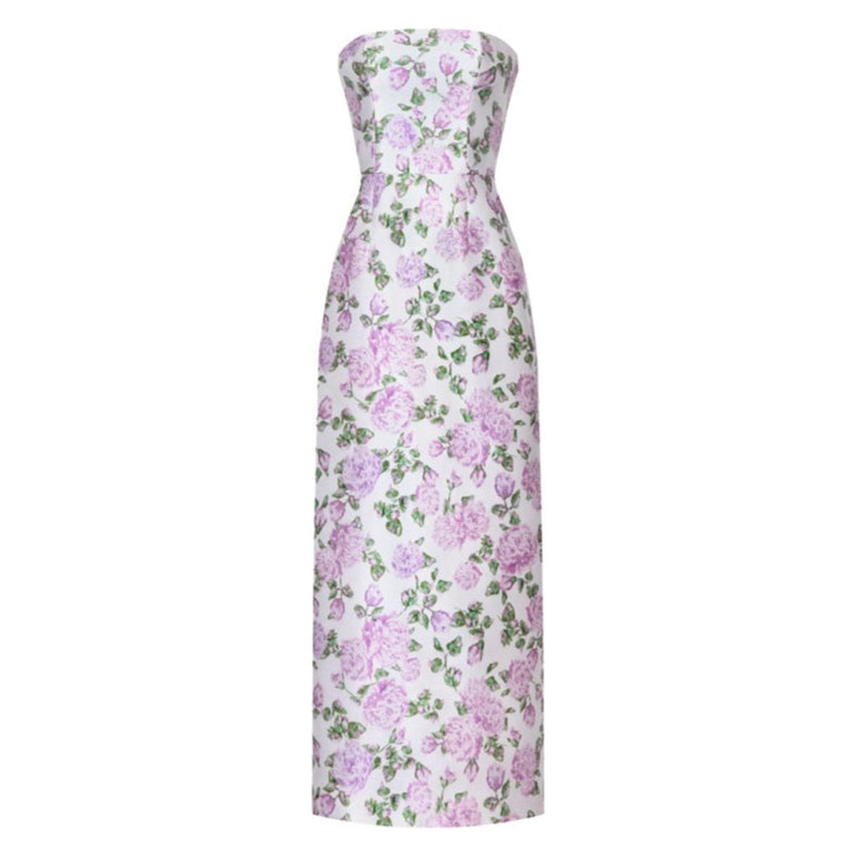 The Gabrielle Gown with Detachable Train in Pink & Green