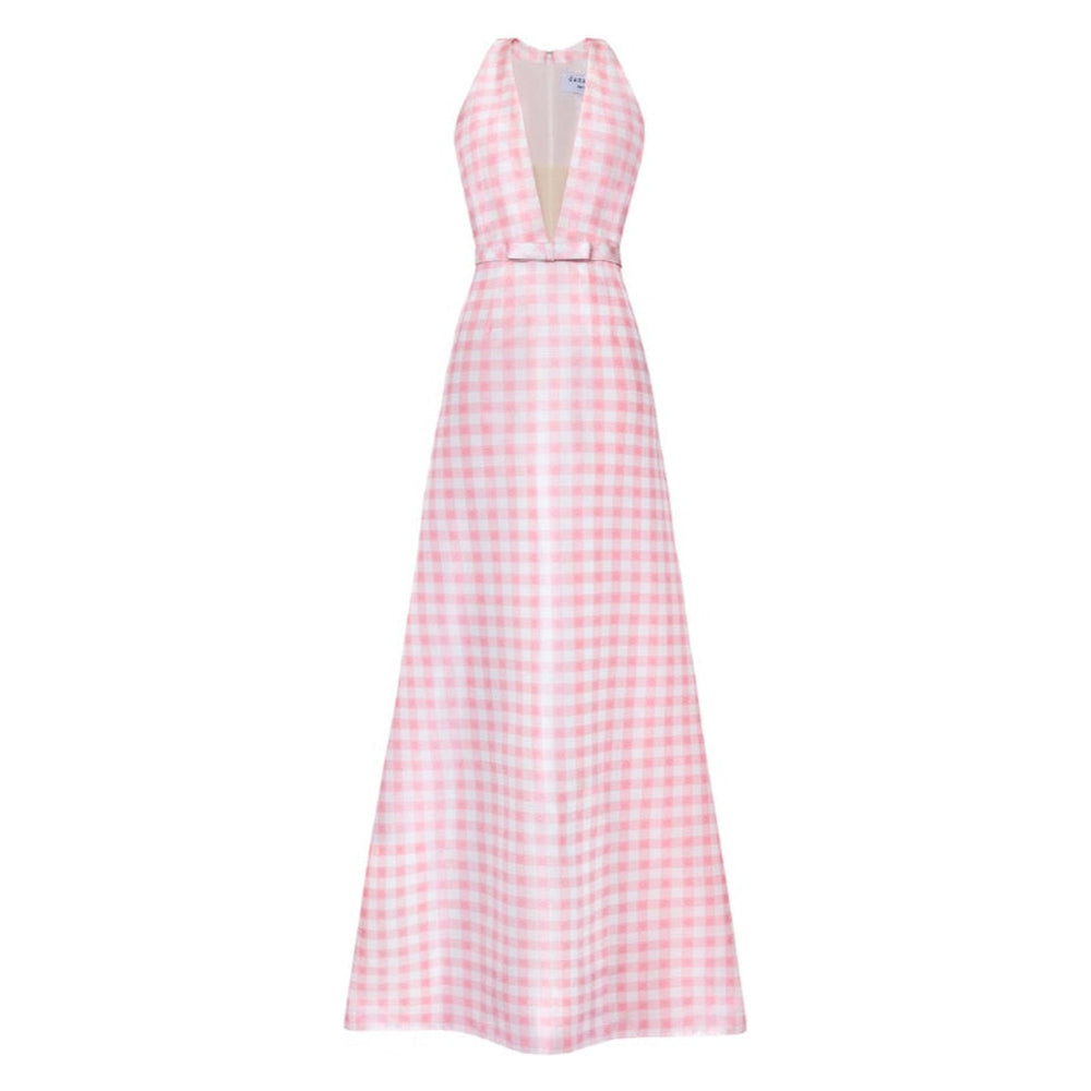 The Gigi Gown in Pink & White