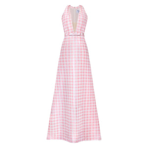 The Gigi Gown in Pink & White
